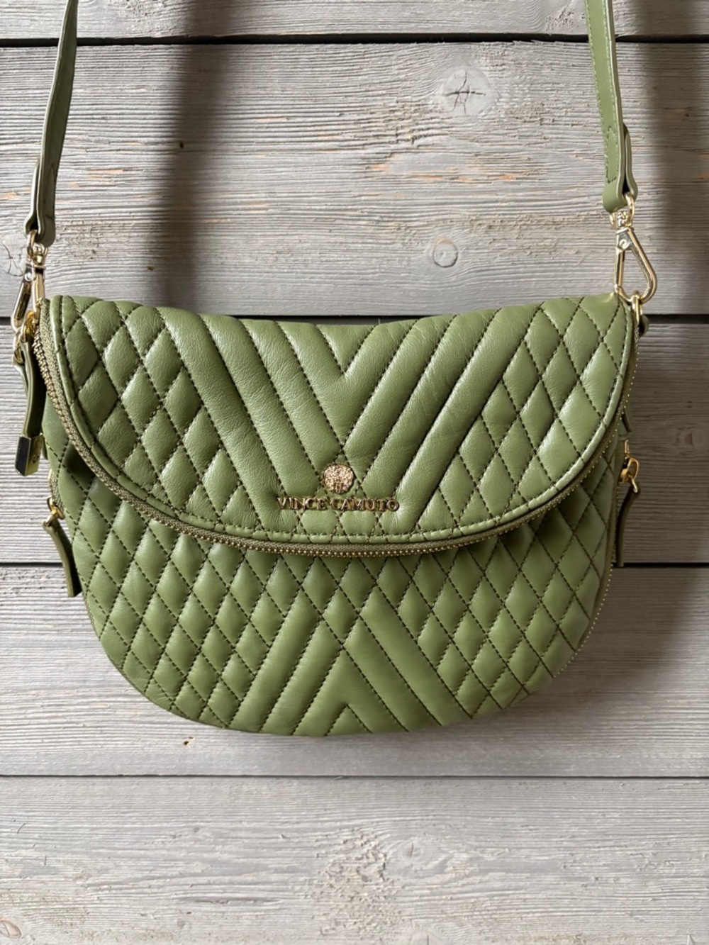 Vince Camuto Leather Quilted Crossbody Bag